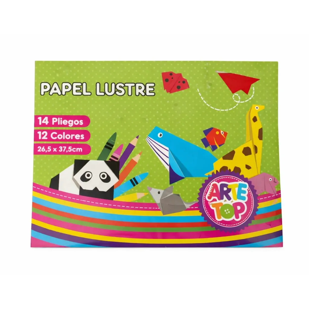 [kit-2253] Pack 10 unidades Papel lustre block 14 hojas A3 11 colores - Arte Top