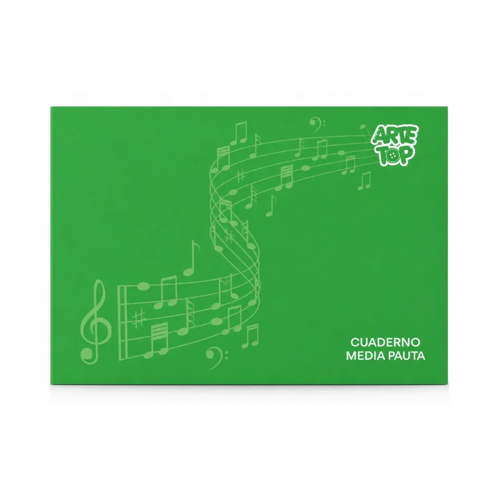 Cuaderno música 1/2 pauta 10 hojas - Arte Top