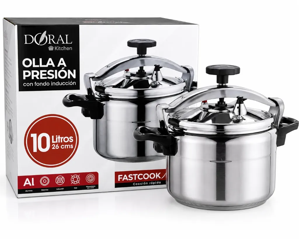 [5266] Menaje olla a presión aluminio 10L. inducc-Doral