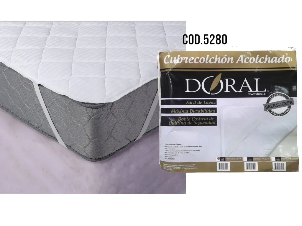 [5280] Cubrecolchon 1.5 pl seersucker-Doral