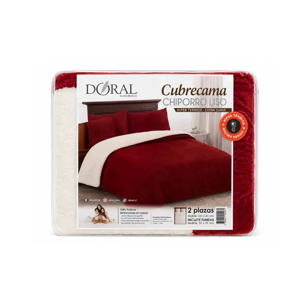 [5284] Cubrecama sherpa 2.0 Pl chiporro liso- Doral