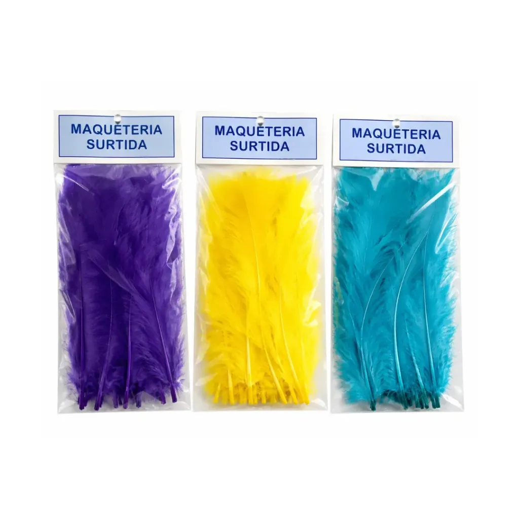 MANUALIDADES PLUMA COLORES SURT