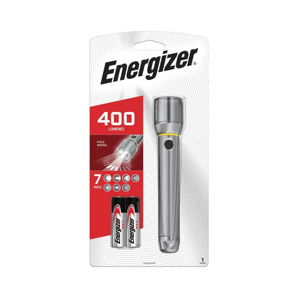 [5315] HD VUSUIB LINTERNA METAL 400 LUMENES x 4 uni- ENERGIZER E304381300