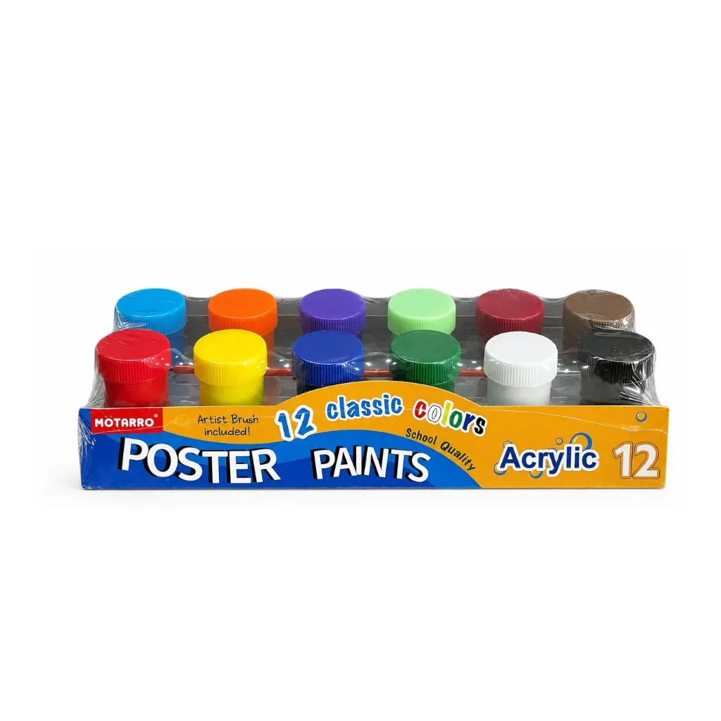 [5407] MANUALIDADES PINTURA ACRÍLICA  DECOR 12 COLORES 20 ML - MOTARRO
