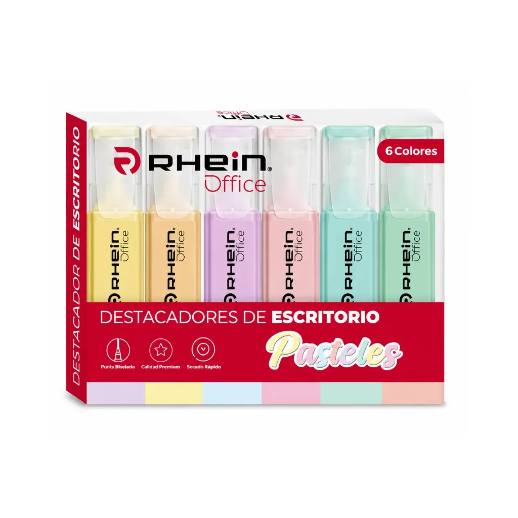 [5422] Set 6 destacadores colores pastel - Rhein / 553407