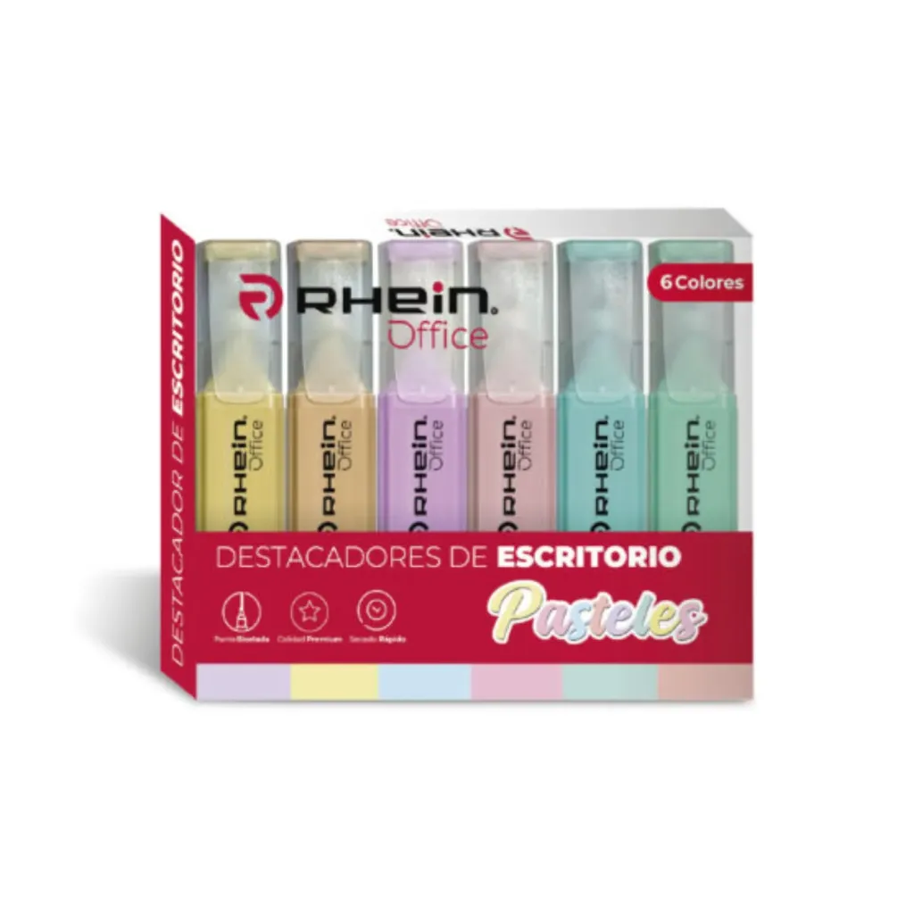 [5422] Set 6 destacadores colores pastel - Rhein / 553407