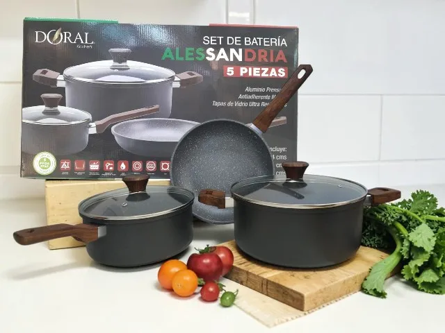[5423] Menaje Bateria Cocina  5pzs Alessandria-Doral