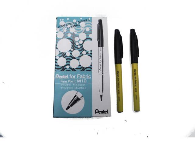 Marcador textil punta fina negro - Pentel