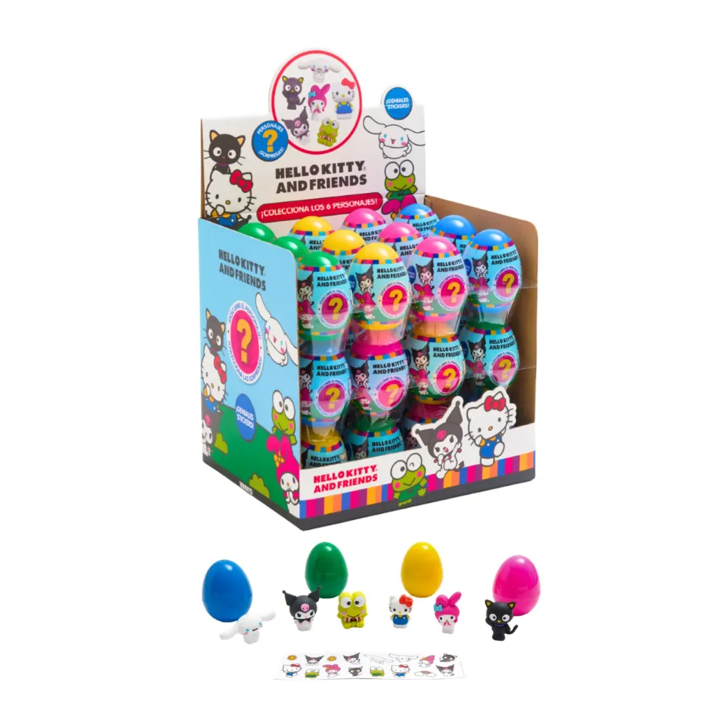 Display 12 unidades Huevo sorpresa hello kitty and friends - Tgg