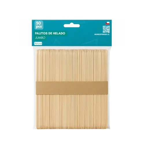 [1077] Palitos de helado natural 50 unidades jumbo AA3177 - Finger