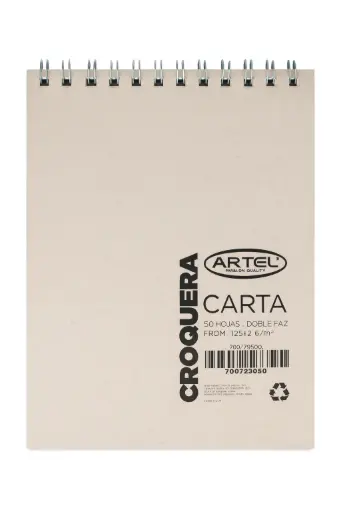 [1245] Croquera carta 50 hojas doble faz - Artel