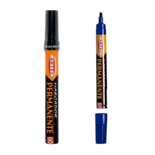 Marcador permanente punta biselada - Artel