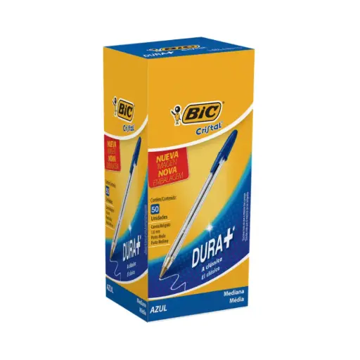 [1733] Lápiz pasta punta gruesa azul 50 unidades - Bic