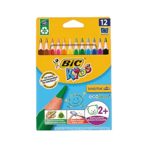 [2462] Set de lapices triangulares jumbo 12 unidades - Bic 