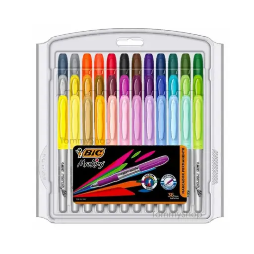 [3384] Set 36 marcadores permanentes colores - Bic