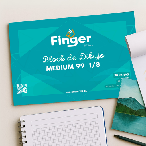 [4802] Block de dibujo medium 99 1/8 20 hojas AASH0107 - Finger